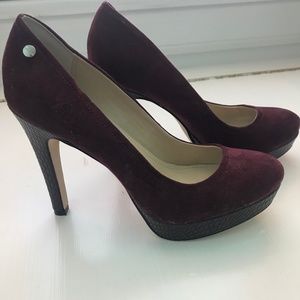 Calvin Klein Maroon Suede heels